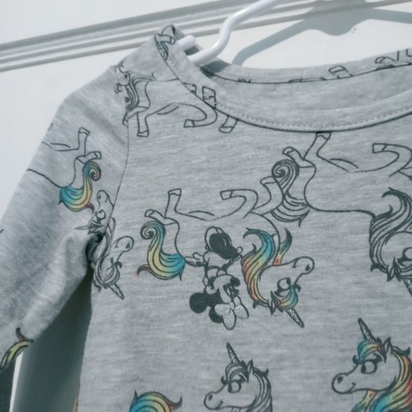 Disney Junior Toddler Girl  Minnie Mouse Unicorn Long Sleeve Dress  Sz 18 Months - Picture 3 of 5